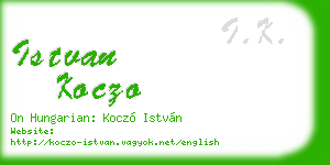 istvan koczo business card